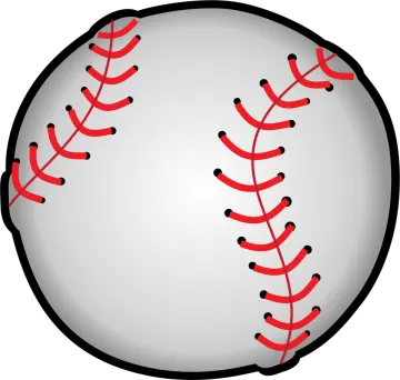 a baseball ball with red stitches on it