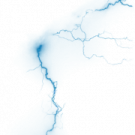 a white background with blue lightnings
