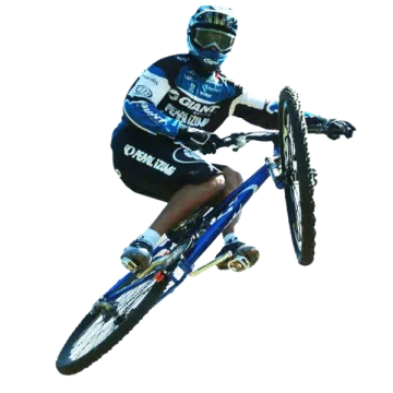 a person on a dirt bike in the air