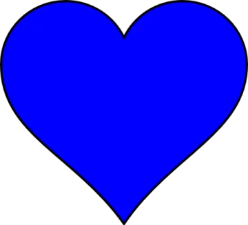 a blue heart on a white background