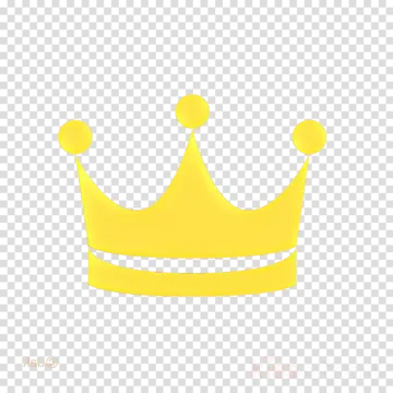 a yellow crown on a transparent background