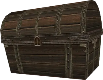 an old chest with a lock on it