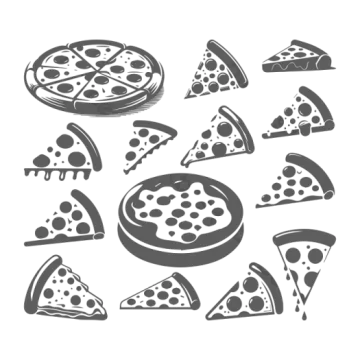 a set of pizza icons