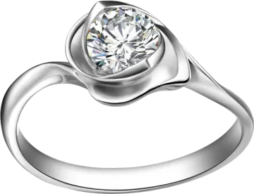 an engagement ring with a diamond in the center