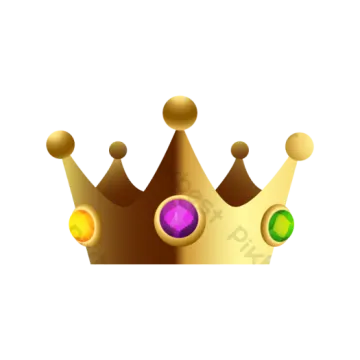 a crown with three different colors on it