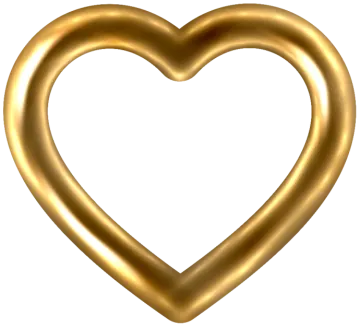 a gold heart shaped object