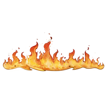 a fire flame on a white background