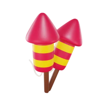 a pair of pink and yellow candy pops