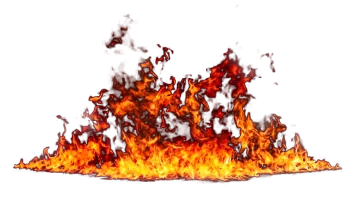a fire on a white background