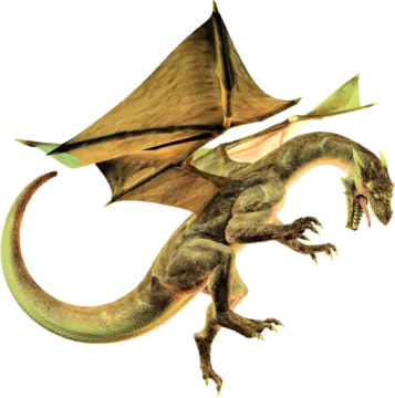 a dragon flying through the air