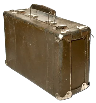 an old brown suitcase