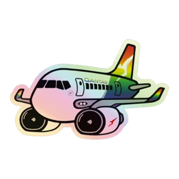 an airplane with a rainbow painted on it