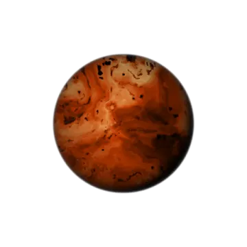 a close up of a sphere with a white background