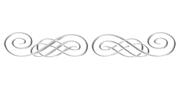 a set of three silver rings on white background