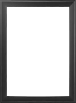 a black frame on a white background