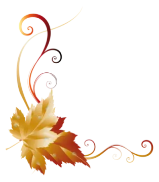 an autumn leaf with swirls