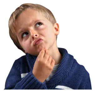 a young boy with his finger in his mouth