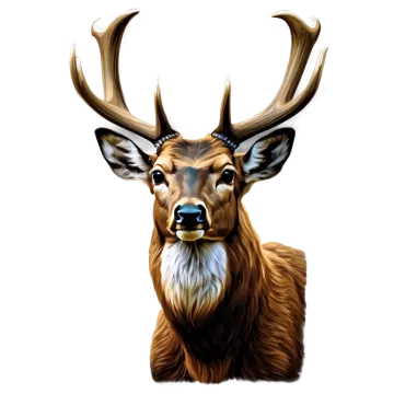 a drawing of a deer's head