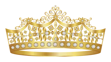 a gold crown with diamonds on it