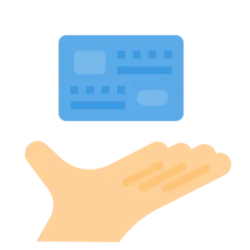 a hand holding a credit card