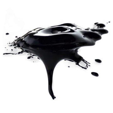 black paint dripping on a white background