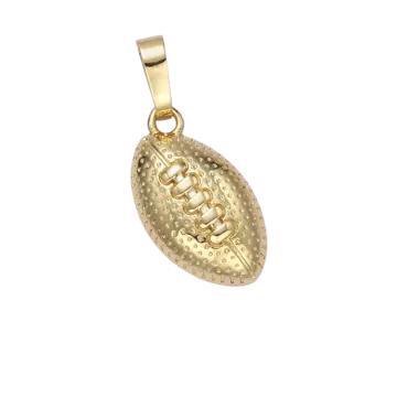 14k yellow gold football pendant