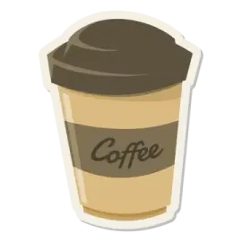a cup of coffee with the word coffee