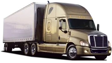 a truck with a trailer on the back