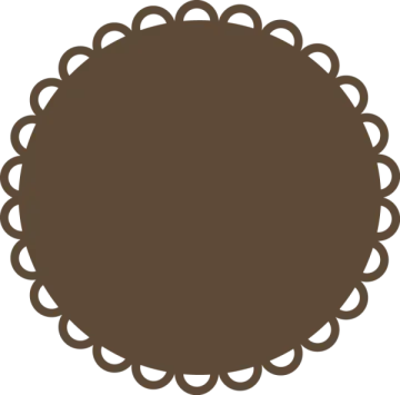 a brown circle on a white background