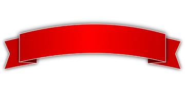 a red ribbon on a white background