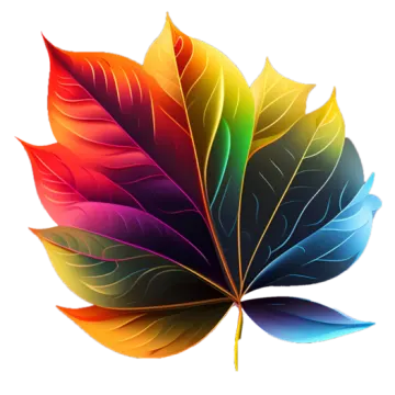 an image of a colorful leaf