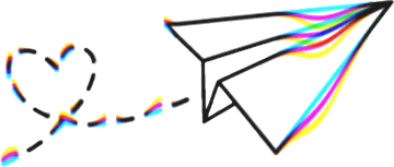 a drawing of a paper airplane on a white background