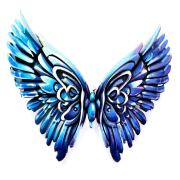 a blue butterfly with black and white wings