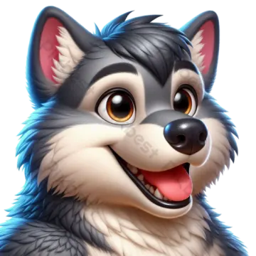 a cute husky dog with big eyes and big ears