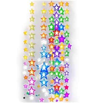 colorful stars wall stickers
