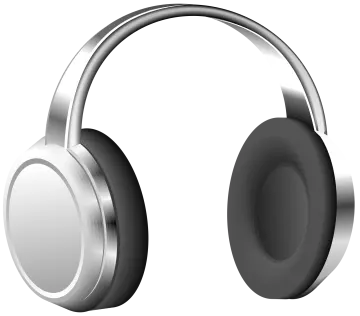 a pair of headphones on a white background