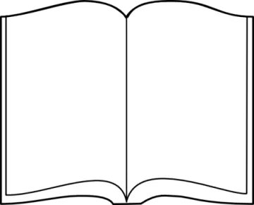 an open book on a white background
