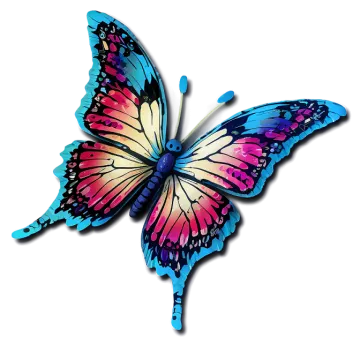 a colorful butterfly on a white background
