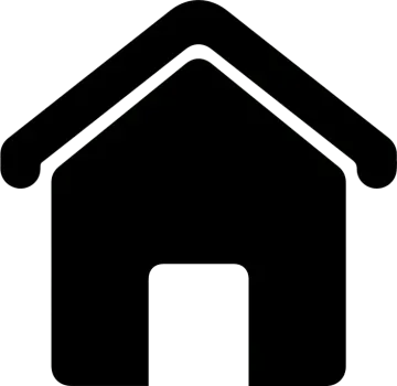 a black and white house icon
