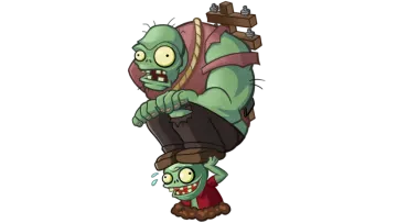 a cartoon character with a backpack on his back