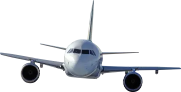 a white airplane flying in the sky