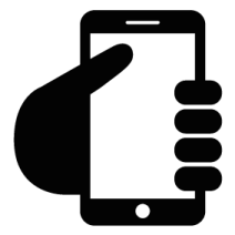 a hand holding a phone with the screen open
