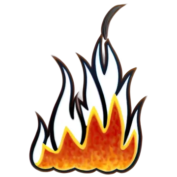 a drawing of a fire