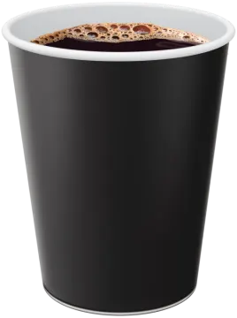 a cup of coffee on a white background