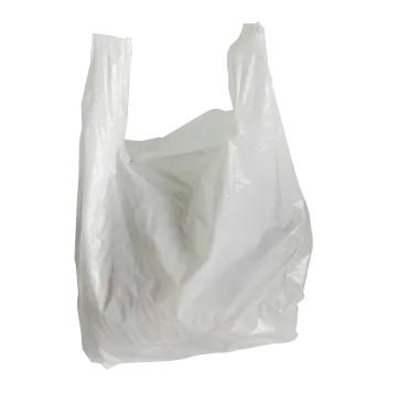 a plastic bag on a white background