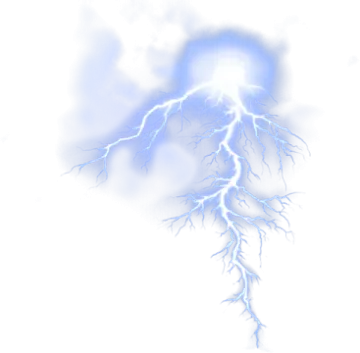 a lightning bolt in the sky