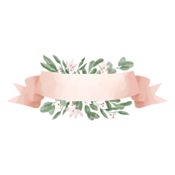 a watercolor floral banner on a white background