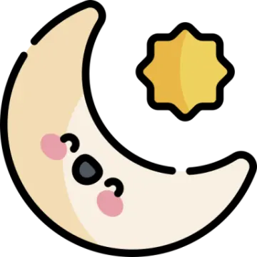 a crescent with a star in the middle