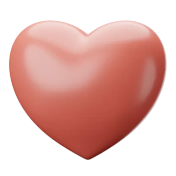 a red heart on a white background