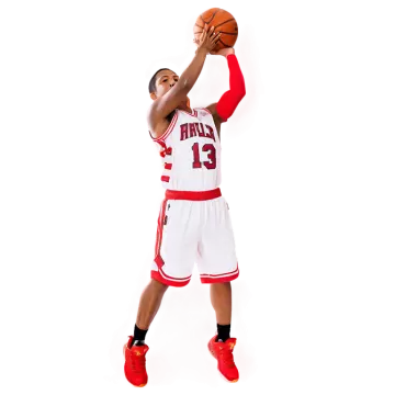 a man holding a basketball ball up in the air